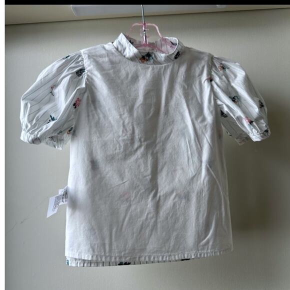 Janie and Jack Floral Ruffle Top and Floral Ponte Pant Set, Size 3T, Ivory, Mult - Picture 6 of 9